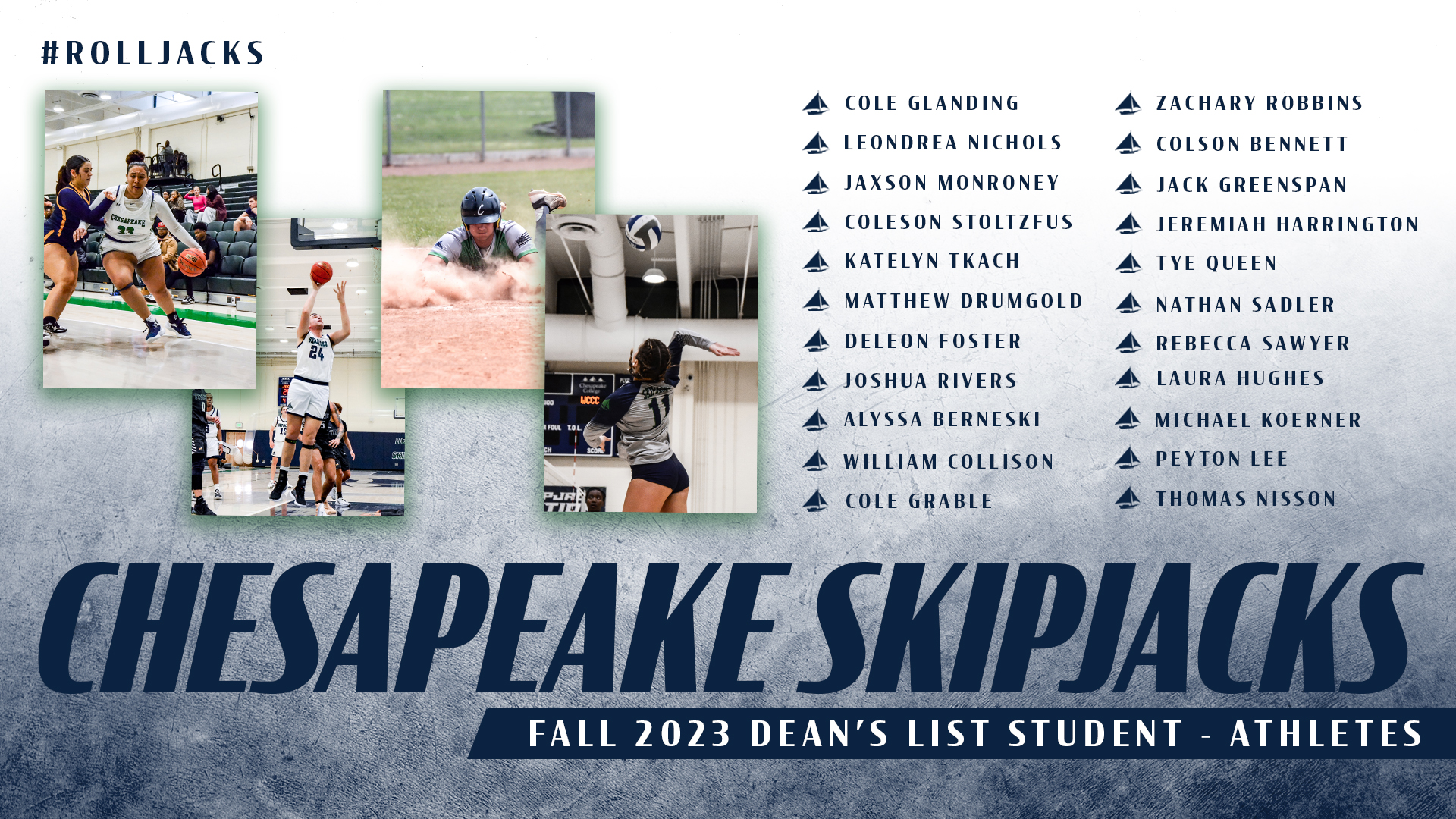 Fall 2023 Semester Dean's List Student-Athletes