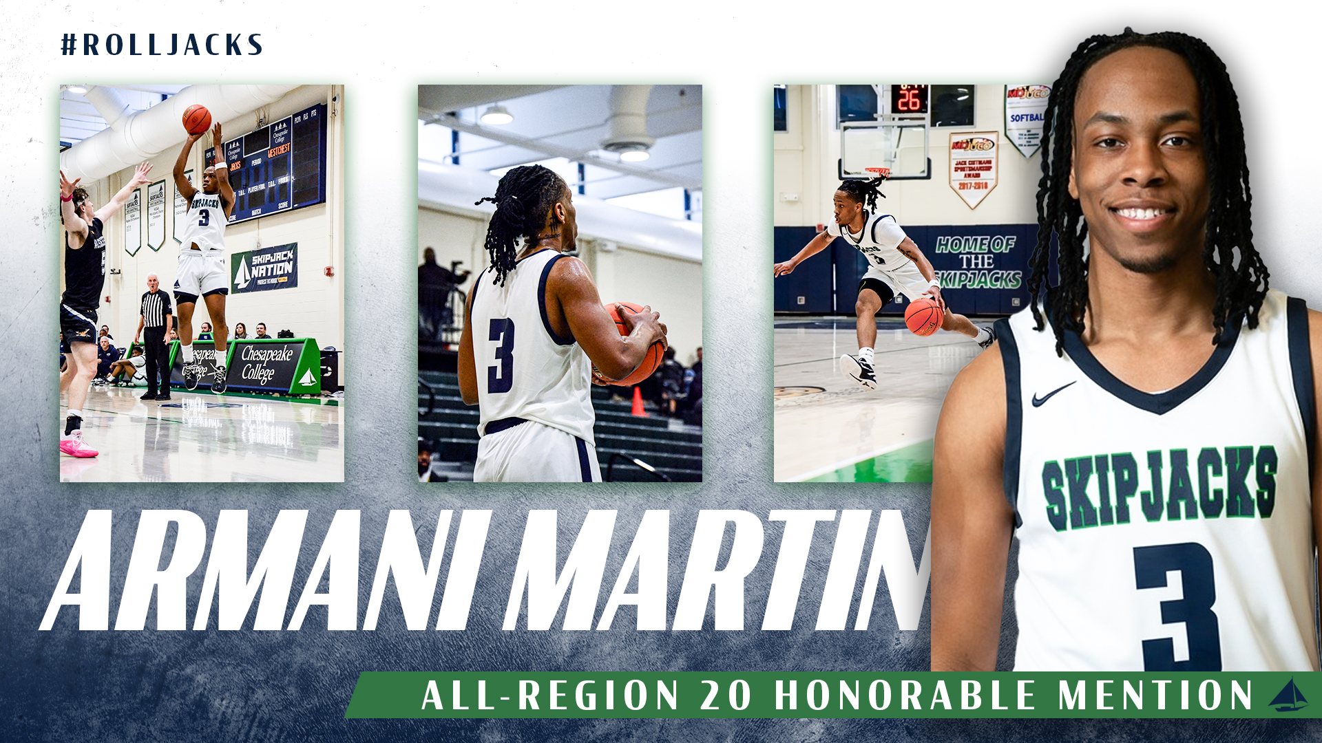 Armani Martin Receives All-Region 20 Honorable Mention